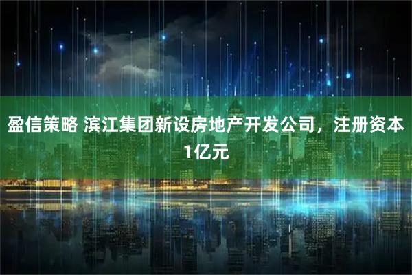 盈信策略 滨江集团新设房地产开发公司，注册资本1亿元